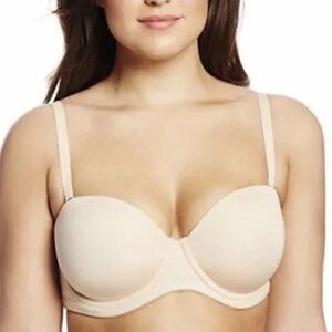 Wacoal 854119 Underwire Convertible Stretchy Strapless Bra Sz 32H nude beige